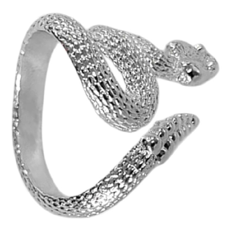 Gothic Rattlesnake Wrap Ring Serpent Adjustable Ring Unisex Birthday Jewelry
