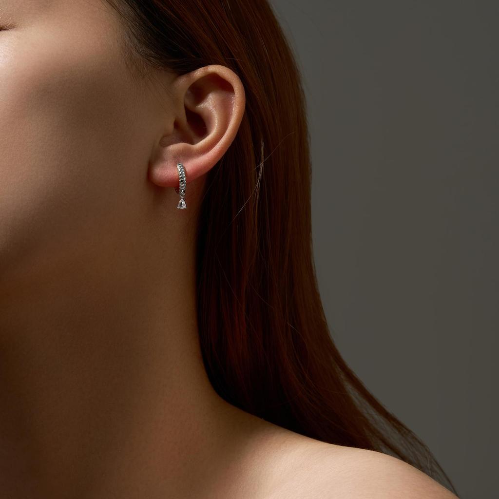 ANDYWEN 925 Sterling Silver Hoop Earrings 18K Gold Plated Earrings Drop Cubic Zirconia pendant Earrings Women Fine Jewelry