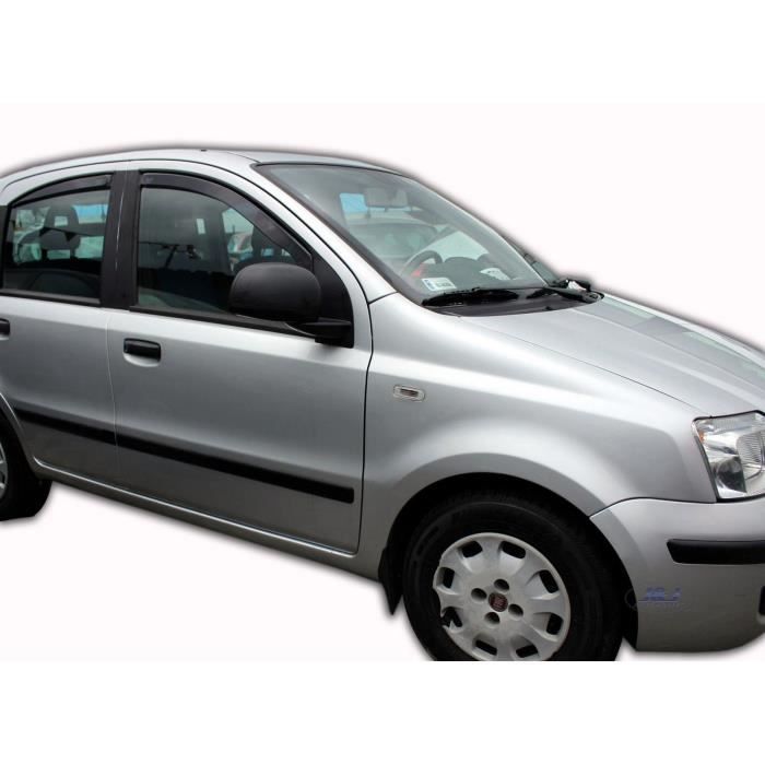 Déflecteurs d'air - J&J AUTOMOTIVE - Fiat Panda 2003-2012 - Fumé - Acrylique renforcé - Installation facile