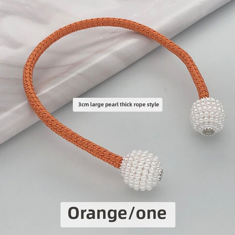 Wholesale Large Thick Rope Pearl Curtain Ties Magnetic TieSimple Tie Rope Decorations Curtain Buckles