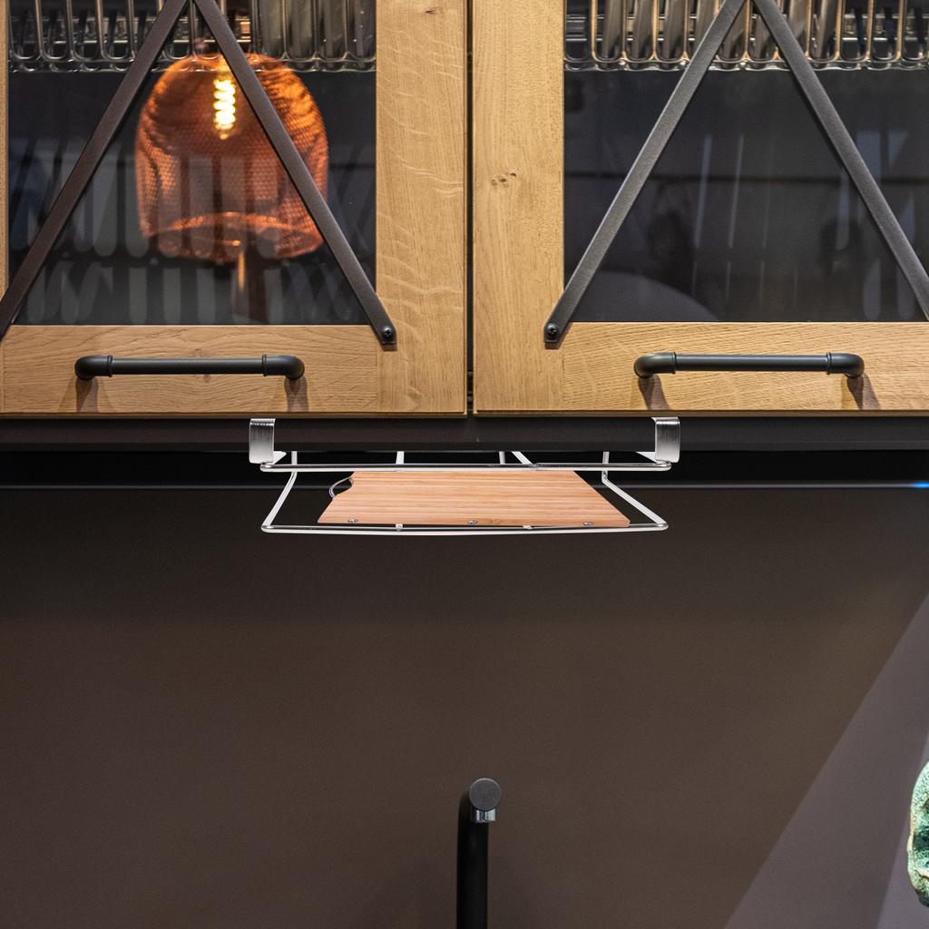 Heavy Duty Hanging Cutting Board Rack Wall Mount Kitchen Organizer Vertical Storage Rack for Large Medium Small Cutting Boards