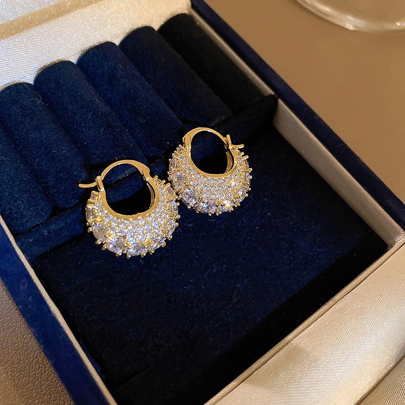 Geometric Double-layer Earrings, European and American Personality Trend Earrings, Casual Versatile Earrings, Niche