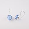 Natural Tanzanite Gemstone 925 Sterling Silver Handcrafted Dangle Earrings 1.05" EE-173-10