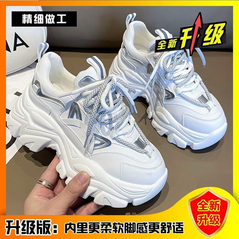 Korean Version of the Popular Dad Shoes Women 2025 Summer New Internet Celebrity Versatile Thick Sole Height Increase Running Sports Leisure Cloth