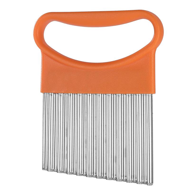 

Волнистый нож для картофеля Langya из нержавеющей стали – Слайсер для картофеля фри, кухонный гаджет. оранжевый