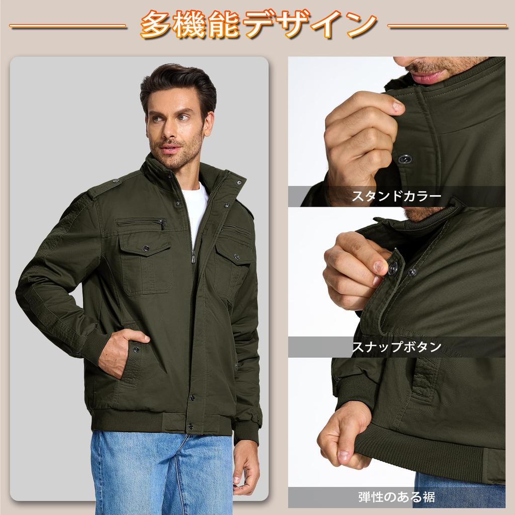 KEFITEVD Winter Cold Weather Casual Tactical Mod Size XL Men's Fleece-Lined Jacket, Workwear, Outerwear, Jacket, Camping, Coat, Mountaineering, Green,