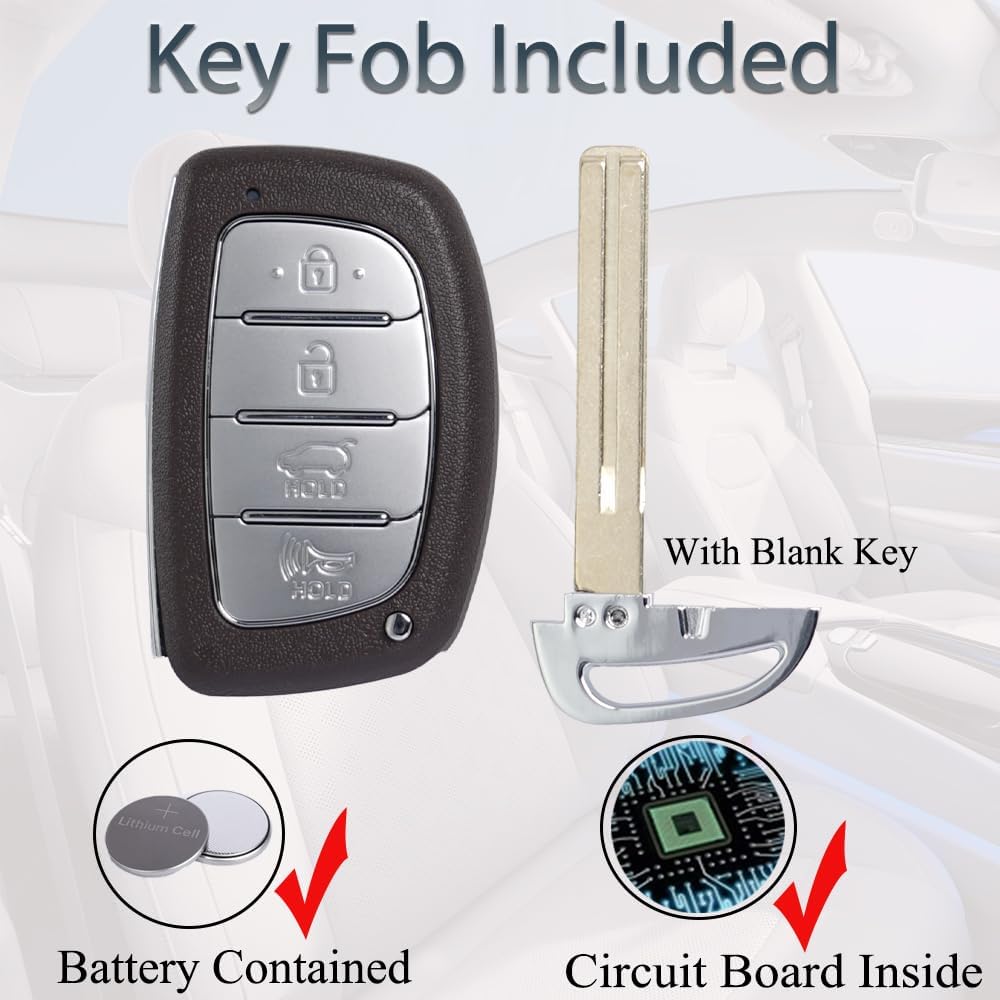 Smart Key Fob Keyless Entry Fits for Hyundai Tucson 2018    Remote Control Key Replacement 4 Button FCC ID: TQ8-FOB-4F11 PN:95440-D3510