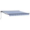 Retractable Awning Frame Blue and White 300 X 250 Cm