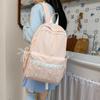 Zaino versione coreana dolce pizzo borsa zaino carina fiocco perla zaino studente moda casual versatile zaino