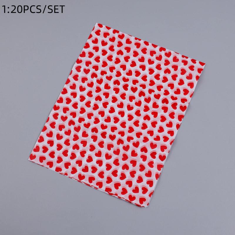 Romantic Gift Wrapping Paper Sheets - Love Themed Design for Valentine's Day, Anniversary, Wedding