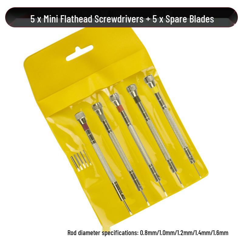 Mini Screwdriver Set for Watch & Eyeglass Repair - Flathead & Phillips Tools