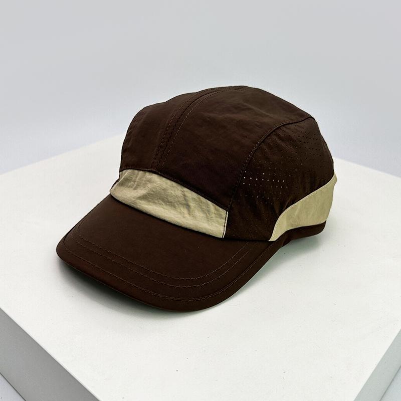 Peaked Drying Fast Color Contrast Blocking Women  Men For Neutral Gender Fresh Hats Short Eaves Breathable Mesh Sunshade Outdoor Caps Versatile