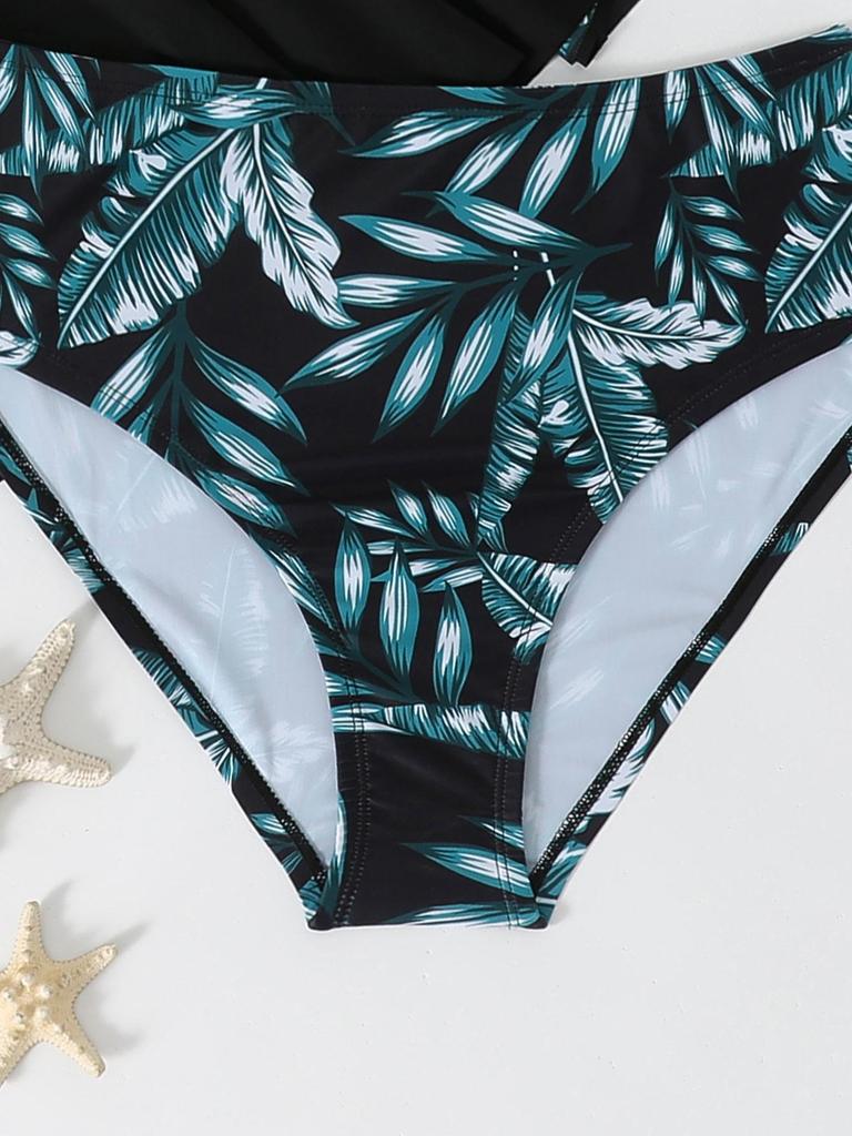 2026 European & American Plus Size Women's Conservative Swim Skirt with Triangle Briefs