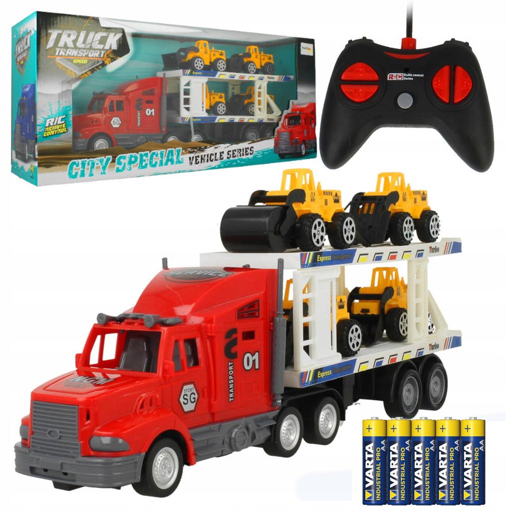 [PACZB][5] Large RC Truck + 4 Construction Vehicles (U953 + 5x B17) U953Z