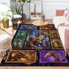 Cyberpunk Dragon Portraits Pattern Rug Floor Mat for Living Room or Bedroom Soft and Comfortable Carpet a Gift for Birthday and Holiday.