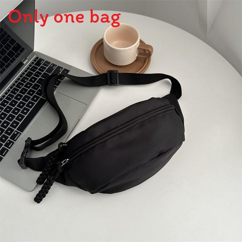 Streetwear Oxford Cloth Candy Color Waist Bag With Zipper Pockets For Daily Use
