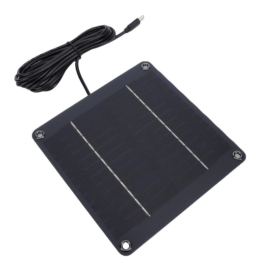 4W 12V Solar Panel Waterproofing Efficient Monocrystalline Type C Solar Panel   for Garden Lamps Security Cameras