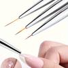 Nail Art Liner Brushes, Gel Polish Painting Art Design Pen Set Striping Brushes For Thin Long Lines Fine DrawingDelicate Coloring Sizes 7/9/11mm