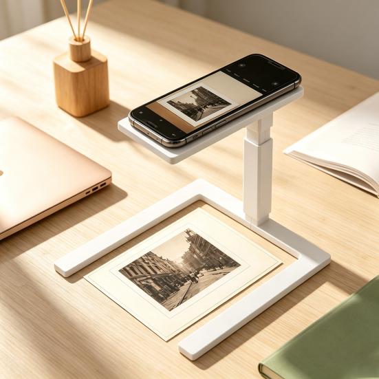 Lightweight Desk Phone Holder Foldable Mobile Holder, Adjustable Desktop Stand for Cell Phones, Universal Accessory Portable Cradle Streaming