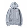 Winter Kapuzen-Reißverschluss-Sweatshirt mit Hirschdruck Lockerer Sitz Übergroßer Pullover Jugend