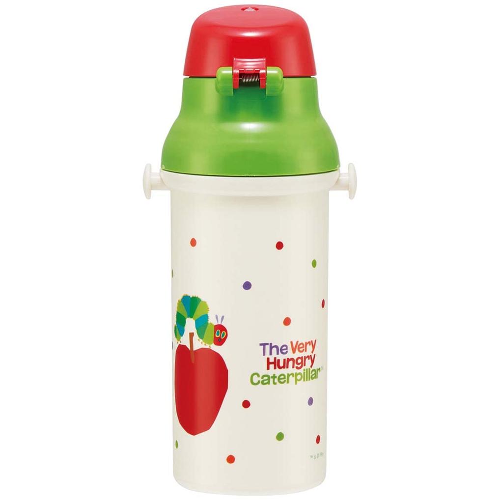 Skater Water Direct Dishwasher Made In Very Hungry Caterpillar for Boys and Children's Bottle, 480ml, Drinking, Plastic, One-Touch Operation, Safe,