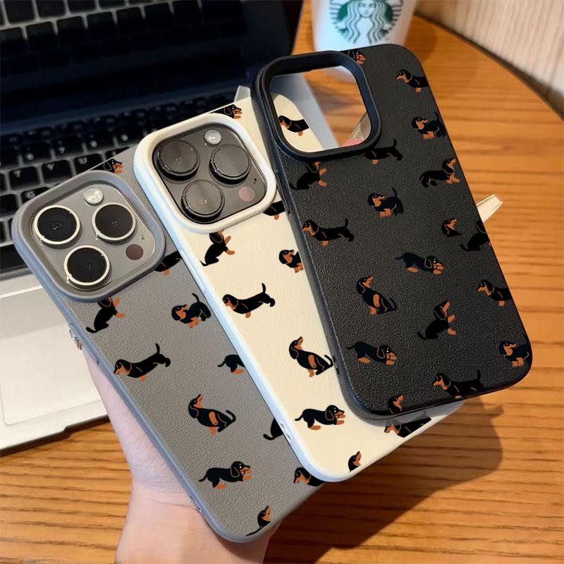 Pouzdro na telefon pro IPhone 17 17Air 16 15 14 13 12 11 Pro Max 16 Plus Kreativní minimalistické jazvečík bílé matné krycí pouzdro Funda