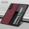 Sheepskin Leather Case for Samsung Galaxy Z Fold8 Fold7 Fold6 Fold5 Fold4 Fold3 Fold 8 7 6 5 4 3 5G TPU Soft Frame Protect Shell