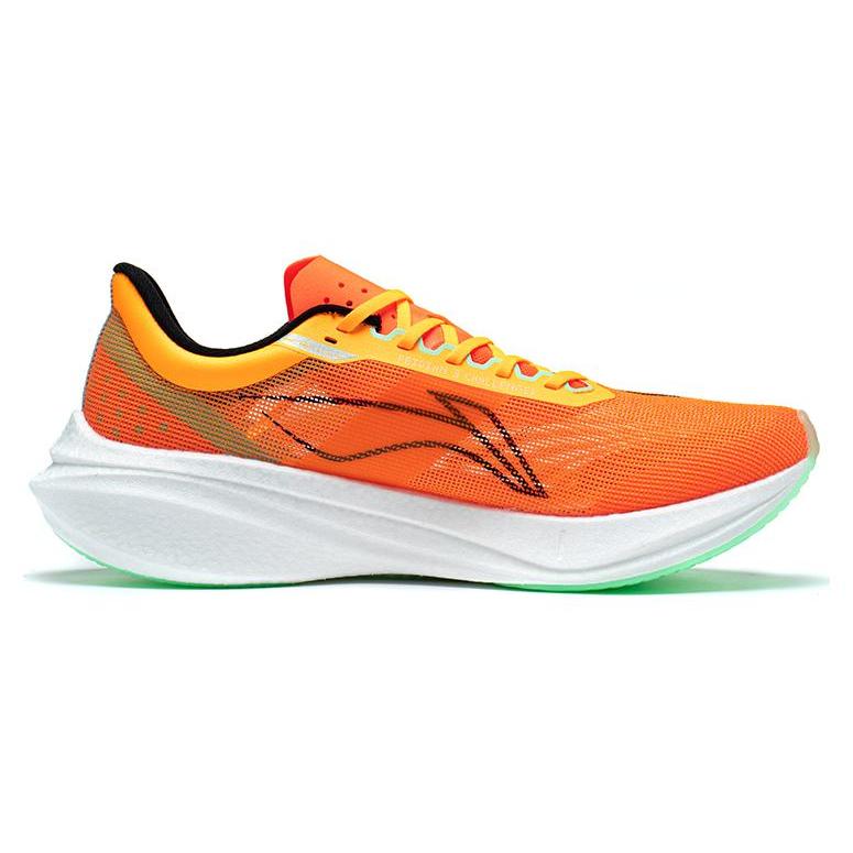 Li Ning Feidian 3 Challenger Abrasion Resistant Breathable Low Top Marathon Running Shoes Men's Neon Bright Orange ARMT037-6