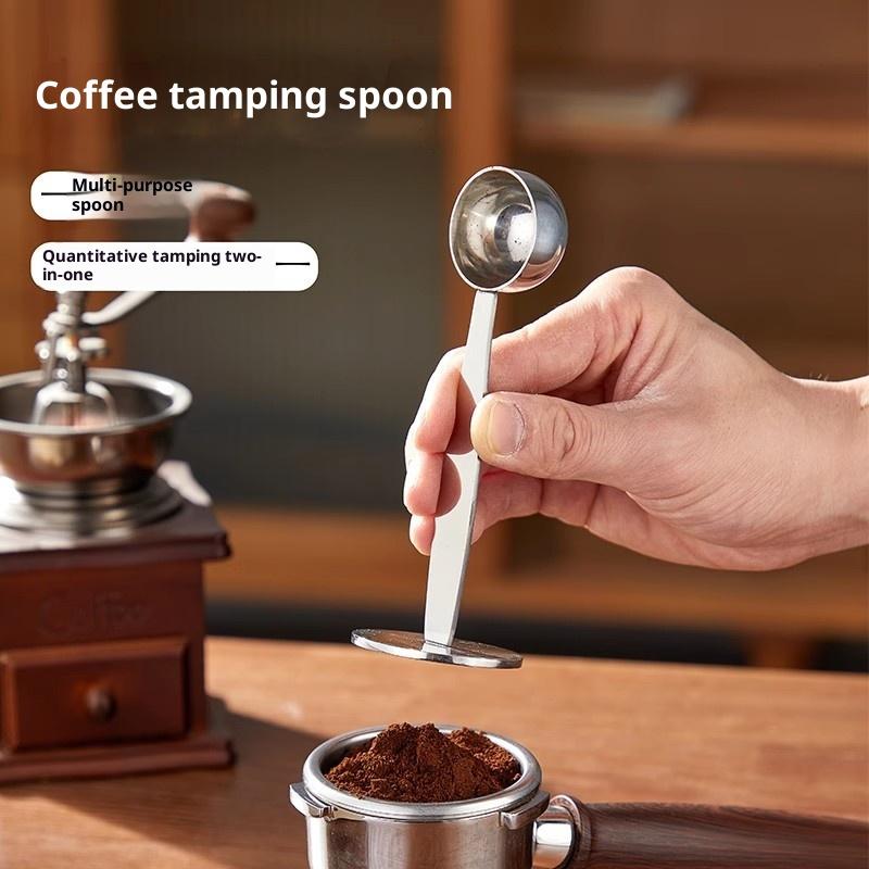 2-In-1 Stainless Steel Coffee Scoop 15/20/30Ml Tamping Dual-Purpose Coffee Spoon Powder Hammer Tamper For Measuring And Tamping