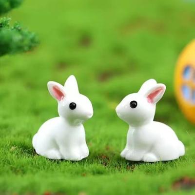 Mikro-Landschaftsornamente, Cartoon-niedliche kleine Kaninchen, Tierharzornamente, Sukkulenten, Topfpflanzen, Schreibtischdekoration
