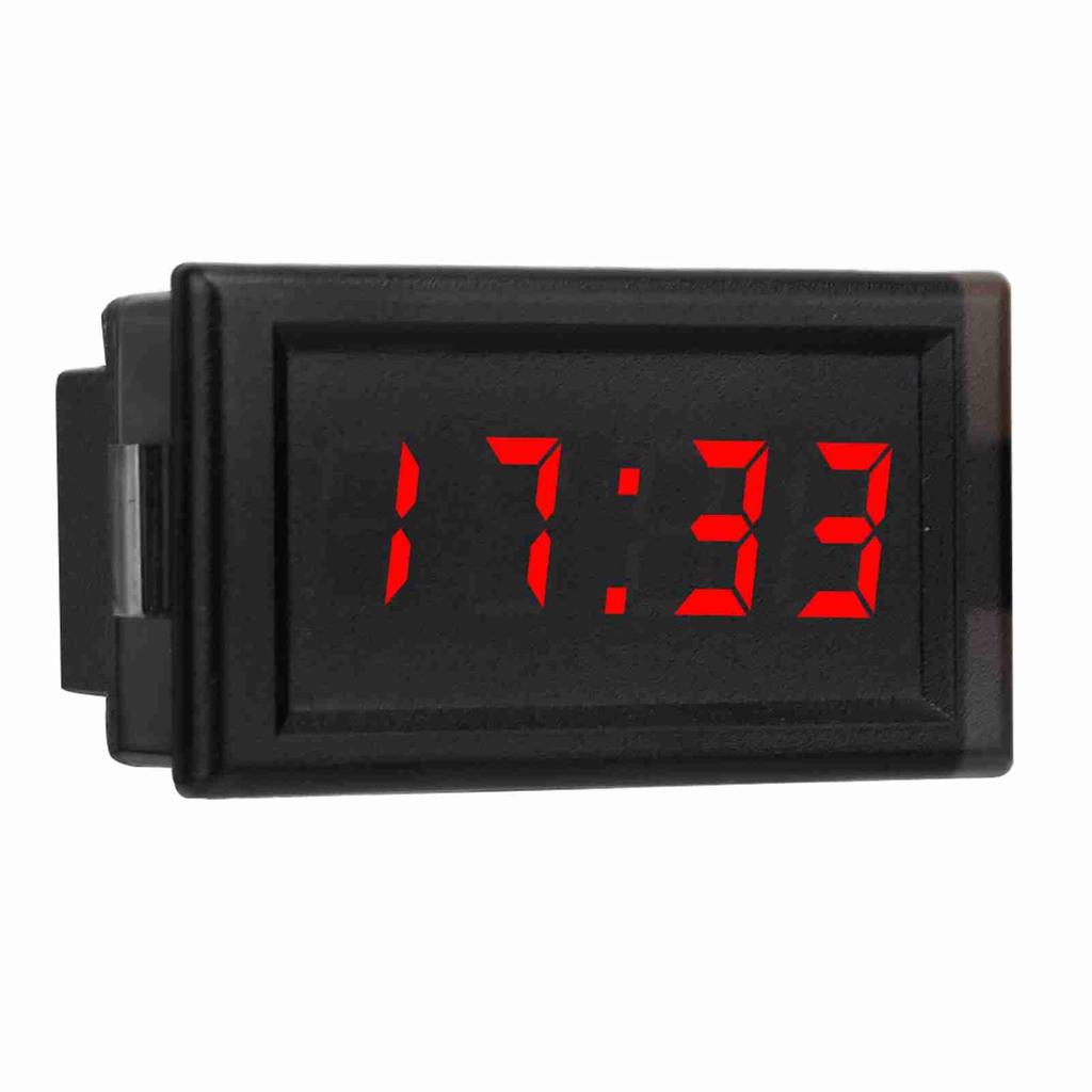  4.5-30V Waterproof Dustproof Car Auto Electronic Clock LED Digital Display (Red)