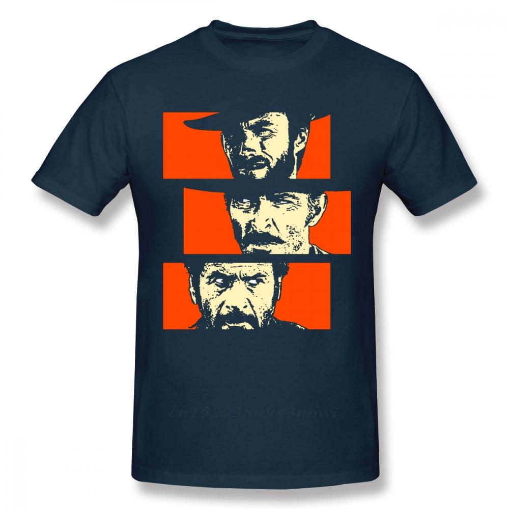 The Good the Bad and Ugly Blondie Angel Eyes Tuco Cowboy T Shirt Male Quality Il buono brutto cattivo Crewneck Tee shirt