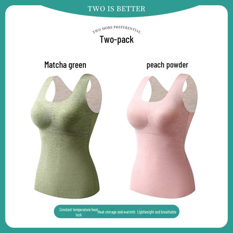 "Německé sametové bezešvé termoprádlo vesta s pevnou prsní vložkou - Slim Fit kašmírové hedvábí vnitřní/vnější nošení"