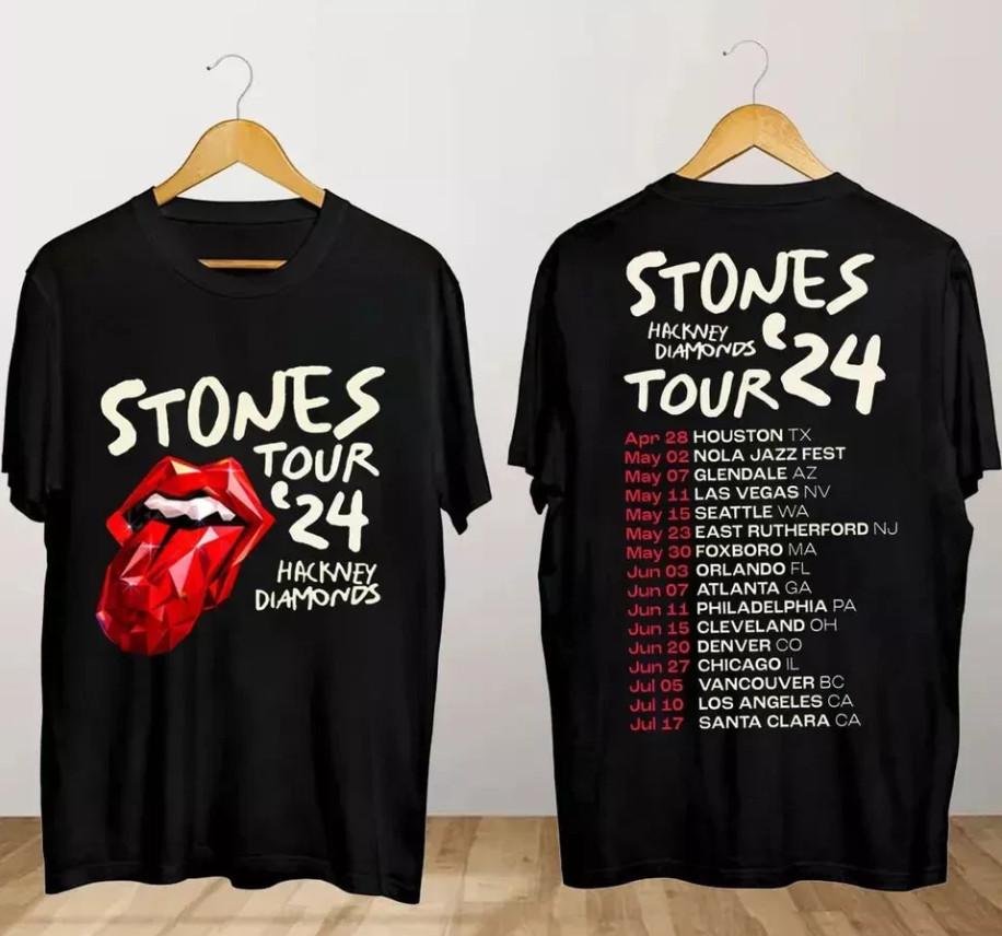 The Rolling Stones Hackney Diamonds Tour 2024 T-shirt, size S-4XL