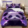 Panda Pattern Bedding Quilt Set Quilt Cover Pillowcase Home Decoration Birthday Gift (1 * duvet cover + 2 * pillowcase, without core)
