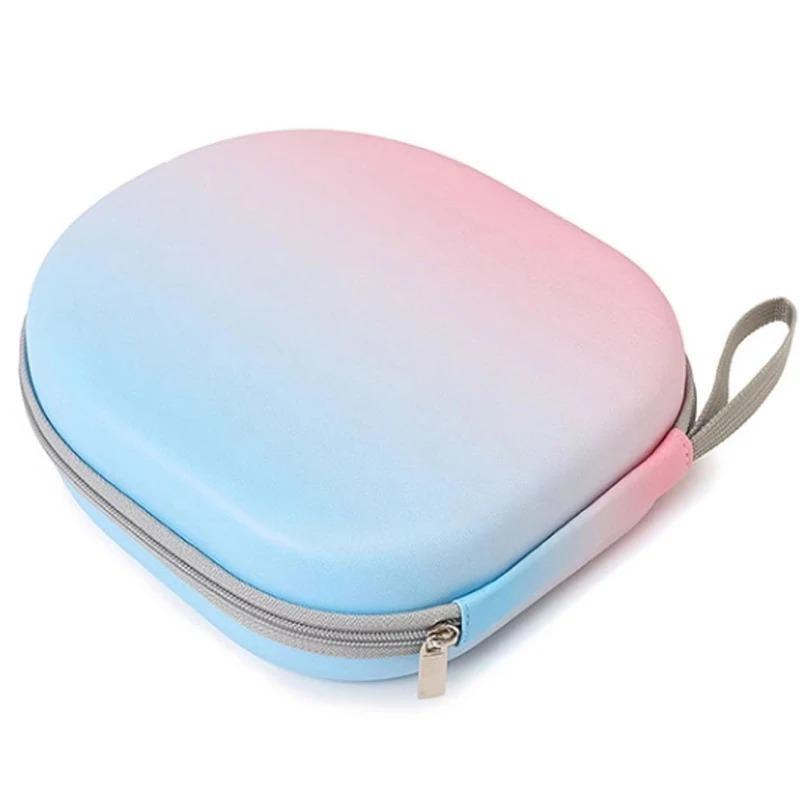 Headphone Storage Bag Gradient Color Headset Case EVA PU Shockproof Waterproof Protective Cover Carrying Box