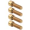 4Pcs Portable M6x18 Titanium Alloy Mountain Bicycle Road Bike Stem Screw High Strengthgolden