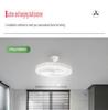 Fan Ceiling Lamp and Light LED Lamp Modern Simple Dining Room Invisible Fan Lamp E27 Converter Base Silent Ceiling Fans For Room
