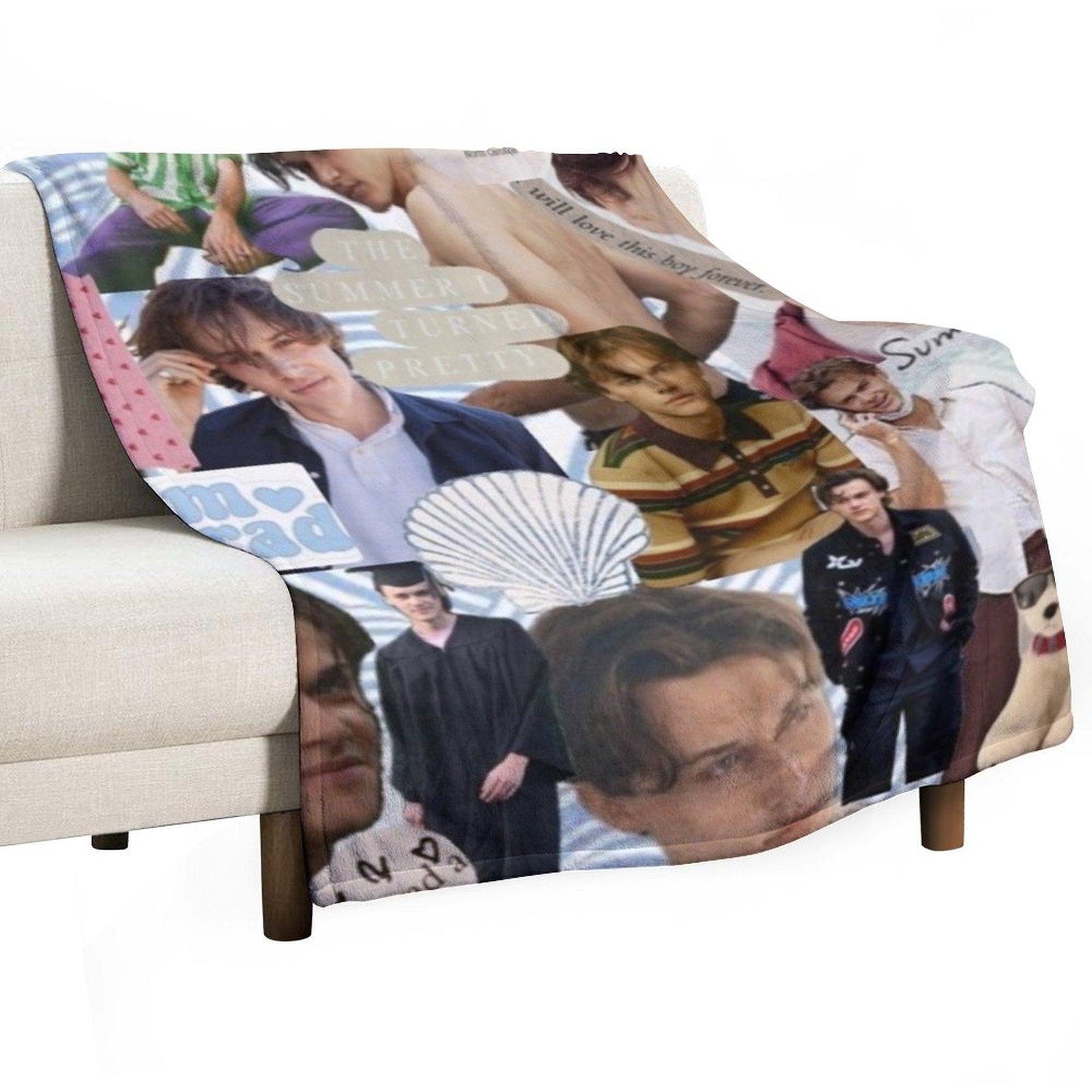 Conrad Collage from TSITP Throw Blanket Decorative Sofa Decorative Sofas Picnic christmas gifts Blankets 30x40in