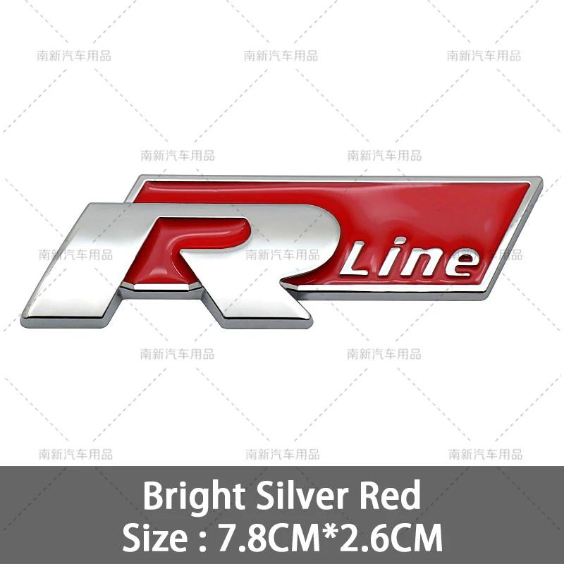 RUNTB1 VW 2026 Hot 3D Metal R Line Logo Rline Car Emblem Badge Sticker Trunk Decals For Volkswagen Polo Passat Sagitar Magotan Jetta Be