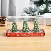 Christmas Craft Gift Candle with Painted Decoration Cartoon Snowman Tree Model Candle Xmas Holiday Home Tabletop Decor Ornament