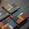 Mondrian Style Leather Handmade Bag Pendant Simple Personality Niche Art Women's Keychain