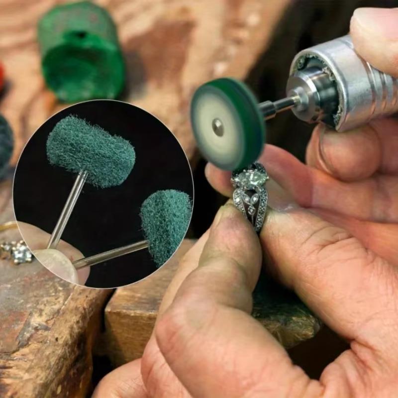 20pcs Mini Drill Abrasive Brush Nylon Buffing Polishing Wheel with 2.35mm Shank Grinding Sanding Head for Dremel Rotary Tool