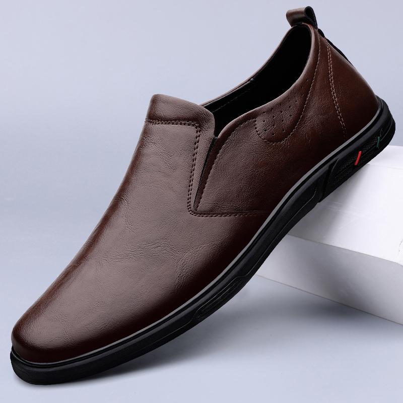 Genuine Leather Men Shoes Casual Slip On Formal Loafers Men Moccasins Italian Black Male Driving Shoes