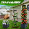 44.8" Extra Tall Self-Watering Tomato Planter 2-in-1 Indoor Outdoor Heavy Duty Plastic Garden Planting Box