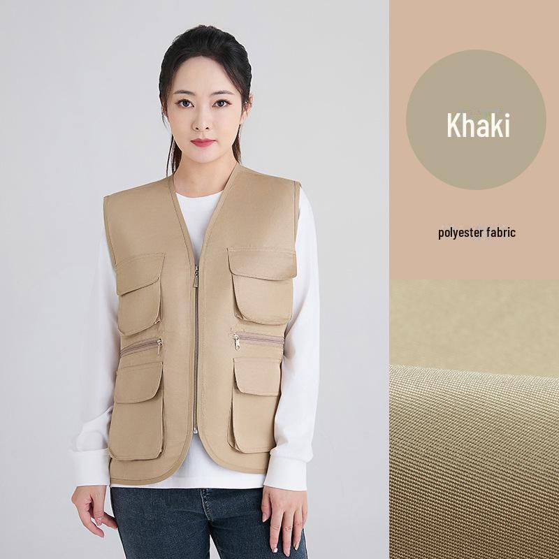 Director’s Multi-Pocket Vest: Casual Workwear for Wedding Photographers with Printed Logo