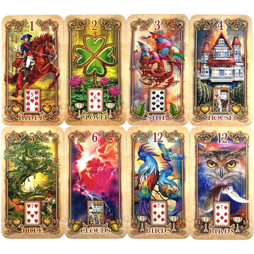 Lenormand Oracle Fortune Telling Lenormand with Japanese Instructions Cards, [Lustrous Cards] [Authentic]