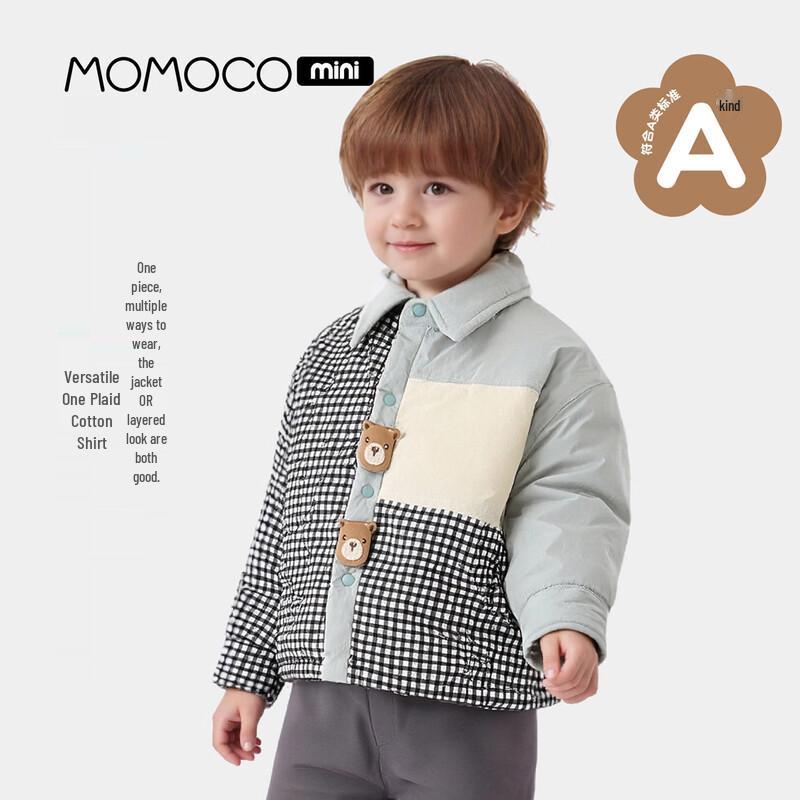 Зимняя утепленная хлопковая куртка для мальчиков MOMOCO 80