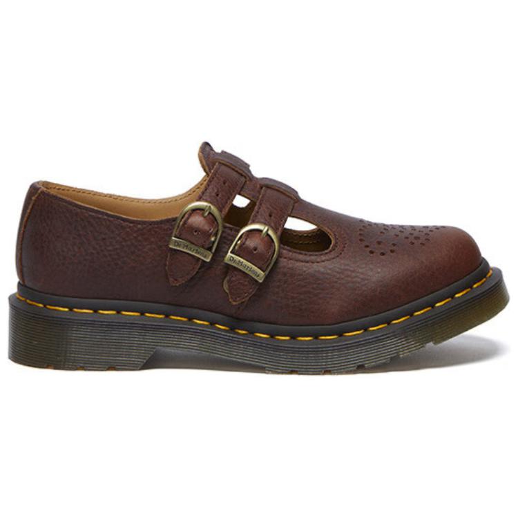 Dr. Martens Kožené Módní Pohodlné Boty Mary Jane Dámské boty Červenohnědé 32005253