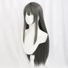 Sakurajima Mai Cosplay Περούκα Rascal Does Not Dream Of Bunny Girl Senpai Μακριά Ίσια Μαύρα Γκρι Μαλλιά Περούκες Άνιμε + Σκουφάκι Περούκας